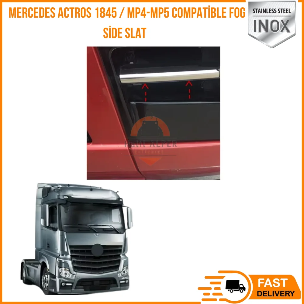 Per Mercedes Actros 1845 / MP4-MP5 compatibile Fog Side Slat Chromes happy truck parts acciaio standard di alta qualità