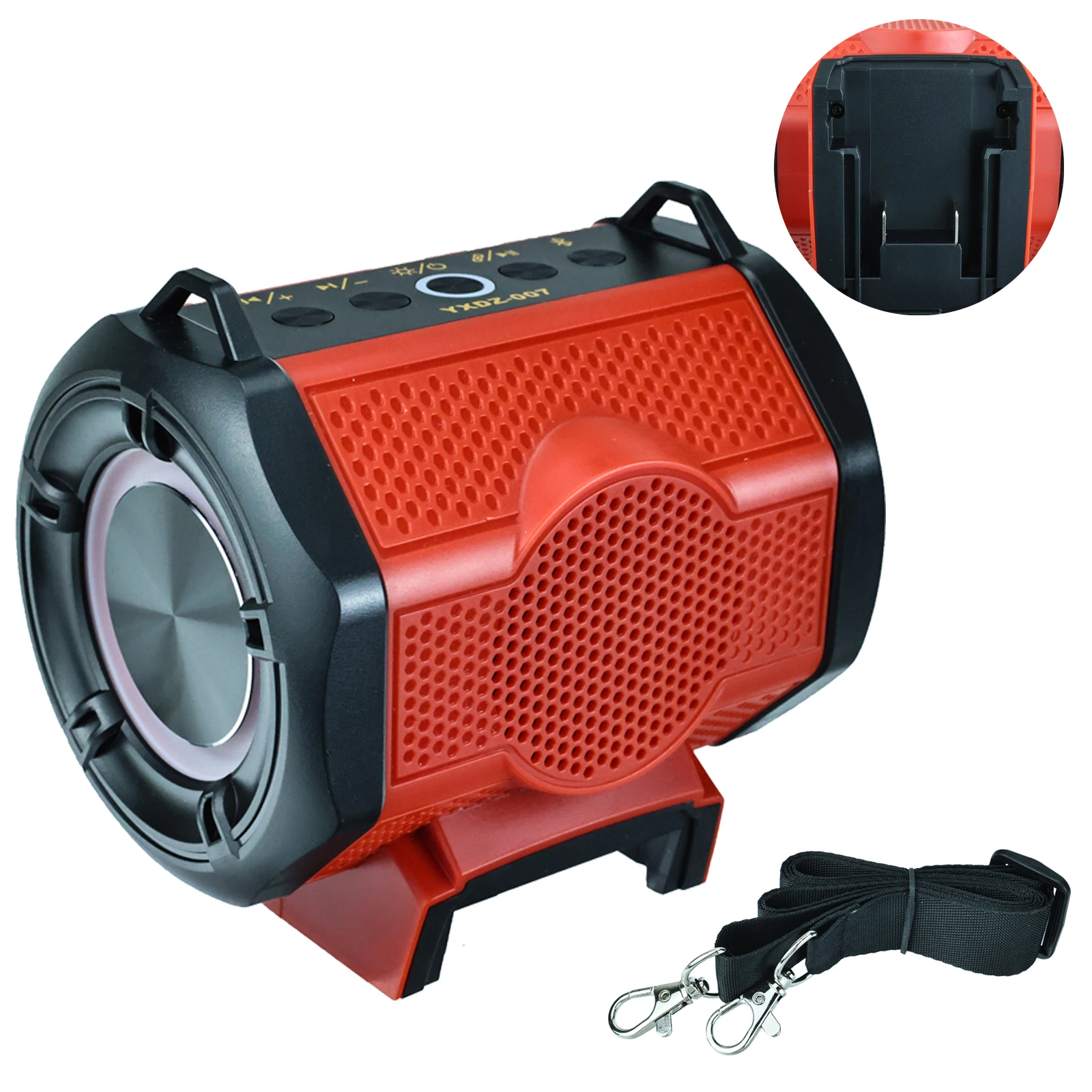 

Portable Cordless Speaker Stero Player Loudspeaker Bluetooth-compatible Amplifier for Milwaukee 18V Li-ion Battery (No Battery)