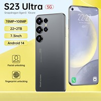 Cell phone 7.3inch Smartphone Android 14 Mobile phones 5G Dual SIM 8Core 256GB 7800mAh 78 + 108MP Fingerprint Unlocked Cell phones