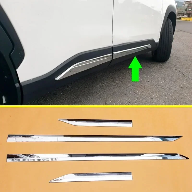 For Toyota Corolla Cross 2022 2023 2024 Chrome Car Door Body Side Skirts Moulding Trims Accessories