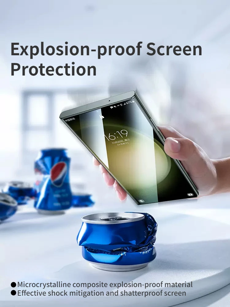 SmartDevil 1/2 PCS Dust-free Screen Protector for Samsung S24Ultra S24 Plus Full Glue Microcrystalline Soft Film for Samsung S23
