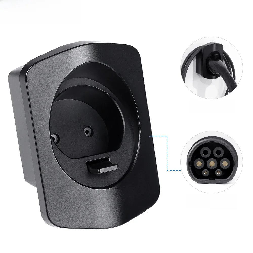 IPENGEN-Support de chargeur EV pour connecteur de type 2, prise de courant, protection supplémentaire, boîtier mural, véhicule électrique, câble de charge de voiture, prompt ket