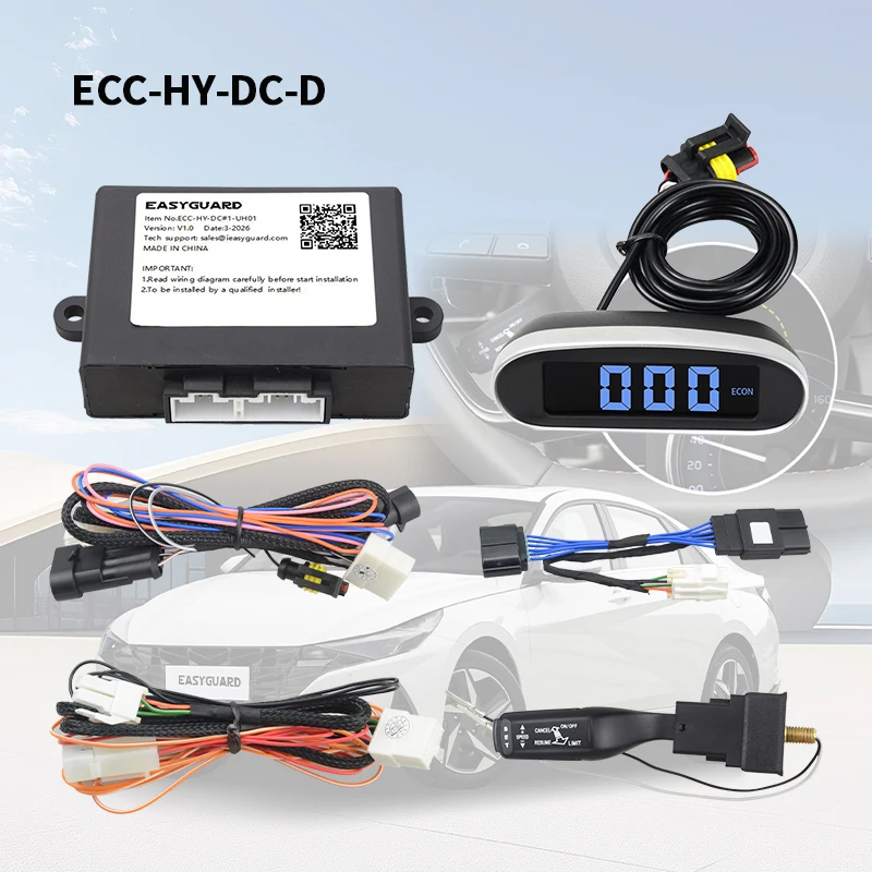 

EASYGUARD Cruise control system fit for Hyundai Verna Celesta Elantra Sonata Tucson etc. from 2009-2021 with 6 wire throttle DC