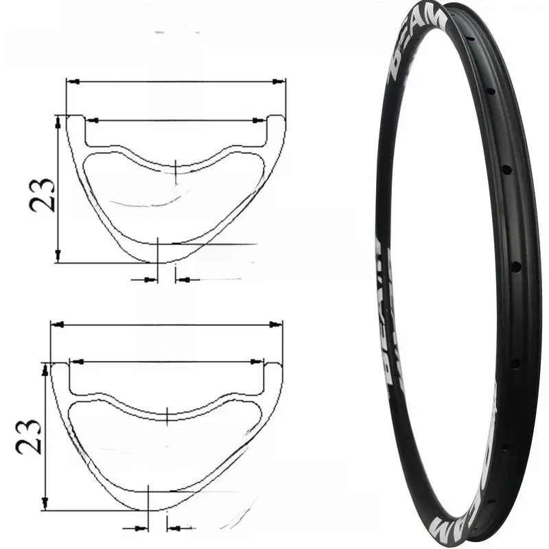 AliExpress UK carbonbeam Carbonbeam 2025 New Desgin 300g rims Asymmetric Depth 23mm Wide inc 28mm 30mm 32mm 29er Hookless