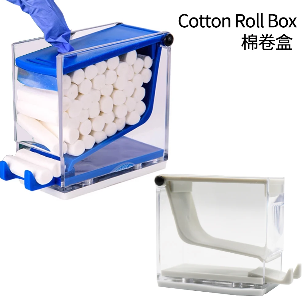 

Dental Color Orthodontic Cotton Roll Dispenser Dentist Press Type Cotton Roll Storage Box Holder Organizer Dentistry Lab Supplie