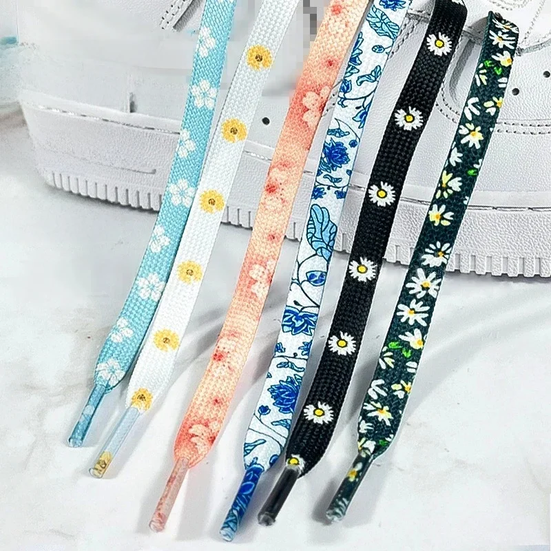Nouveau 1 paire de lacets de chaussures en corde fleur lacet pour baskets sangle lacets de sport pour chaussures accessoires