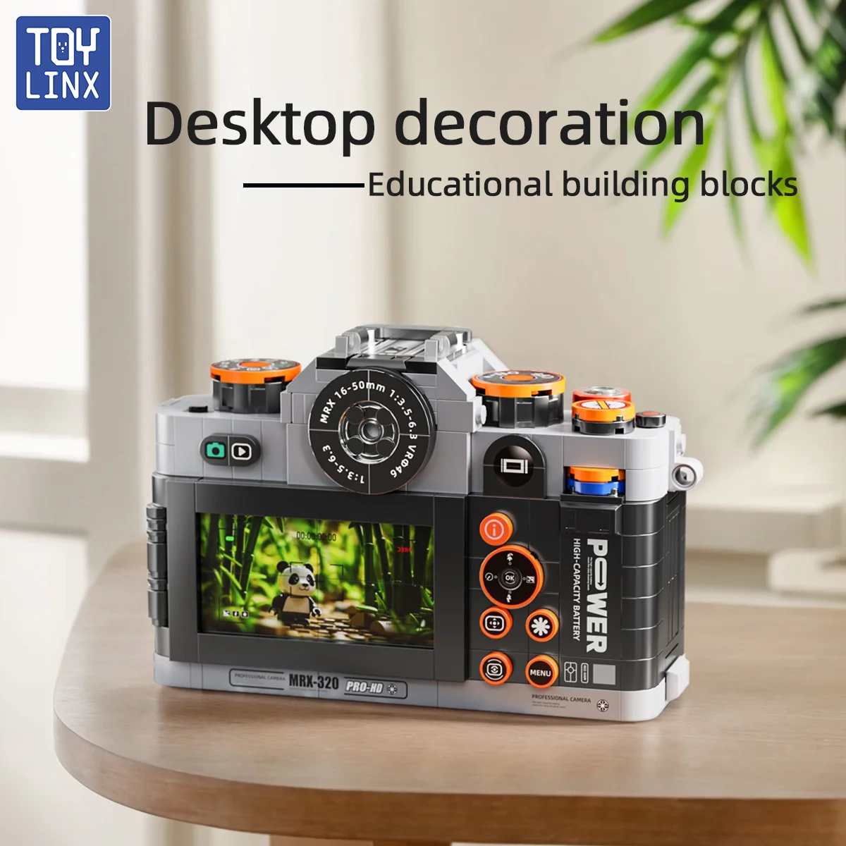 TOYLINX Retro Camera 653PCS bouwpakket bouwmodel bouwstenen set, verzamelbaar cadeau-idee bouwset voor volwassenen