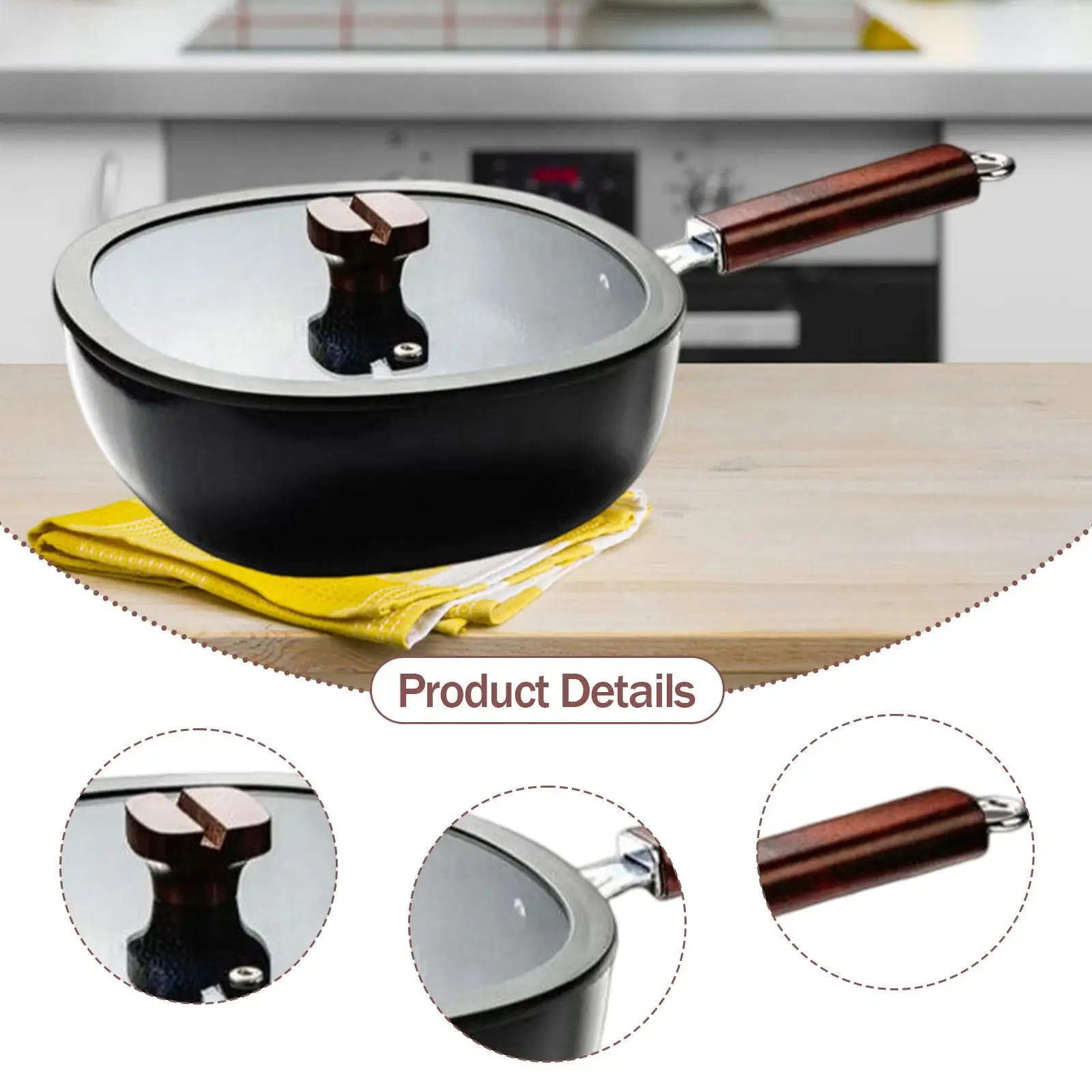 30 cm/24 cm Eisen Flachem Boden Bratpfanne Antihaft Platz Topf Rühren Braten Topf Haushalt Küche Gasherd universal Pfanne Kochgeschirr