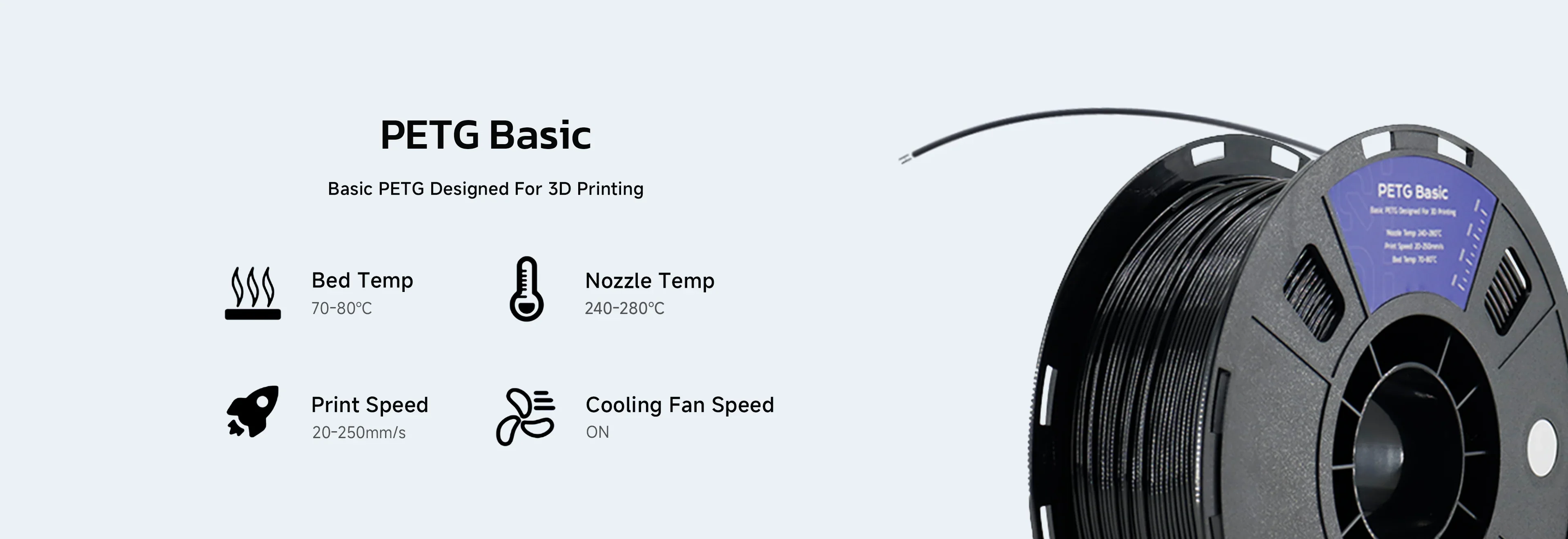 Original QIDI PETG Basic Filament 1.75mm 1KG High Speed Strong Tough Outdoor 3D Printer Filament US Local Shipping
