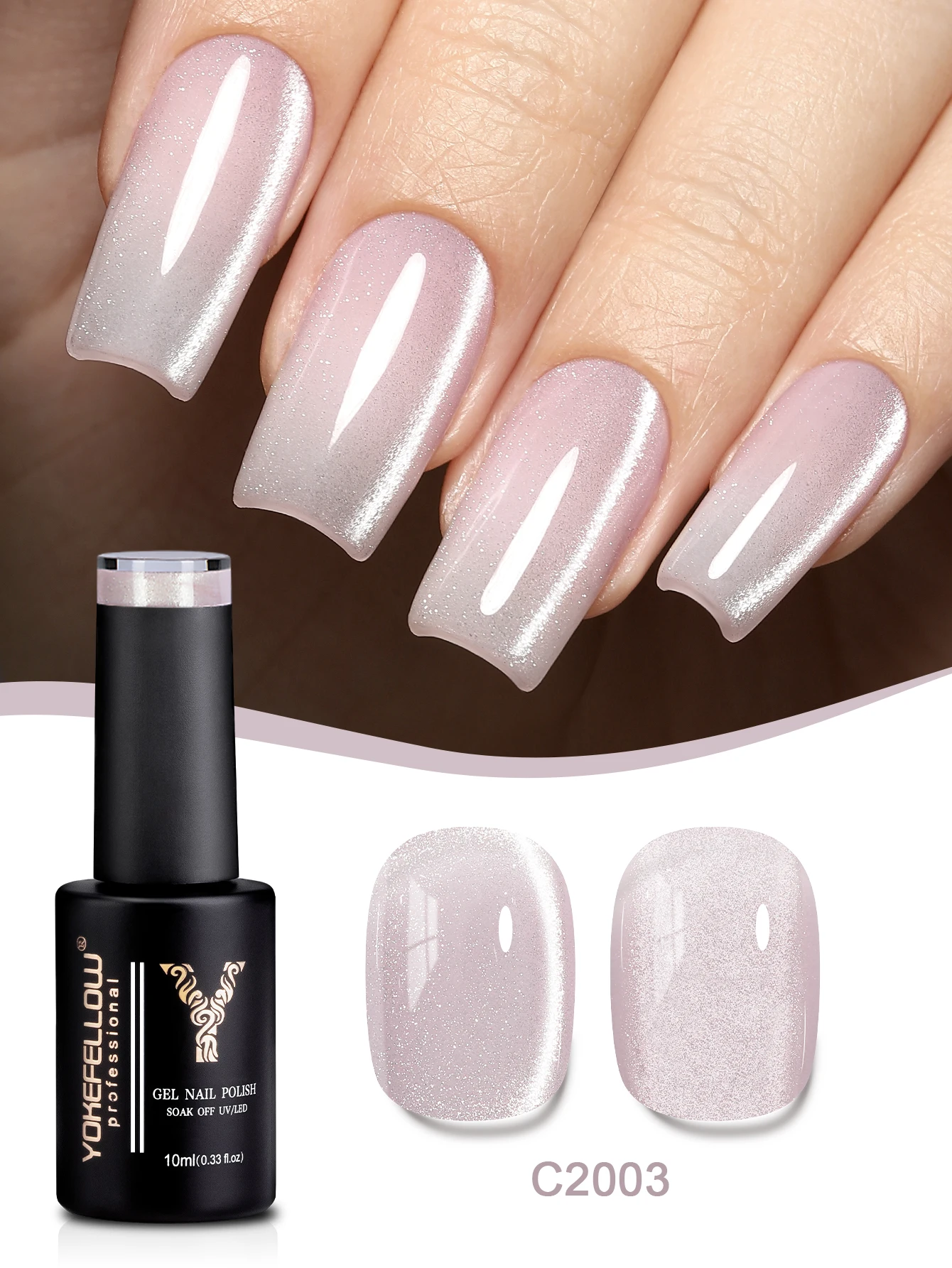 YOKEFELLOW 10ML Roze Groen Cat Eye Gel Nagellak Lunar Mirage 9D Kat Magnetische Gel Losweken UV LED voor Nail Art Salon DIY Thuis