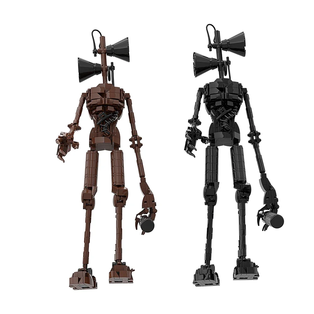 Gobricks MOC Classics Horror Game Scene Siren Head Classic Mechanical Monster Building Block Model Mechanical Robot Toy — 2