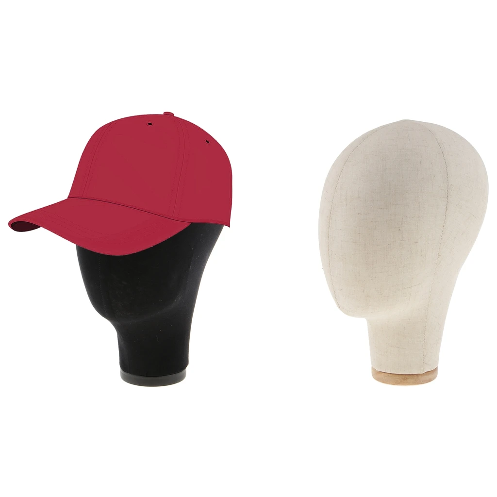 Mannequin Block Head with Mount Hole for Hair Wigs Making Styling Hat/Cap Display Holder