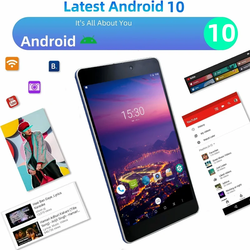 جهاز لوحي ببطاقة SIM بنظام Android 10 ، x من البكسلات ، ذاكرة رام 3 جيجابايت ، ذاكرة 32 جيجابايت ، 10 نواة ، MTK6797 ، مكالمة هاتفية 4 جيجابايت ، دعم WiFi ، نظام تحديد المواقع ، بلوتوث