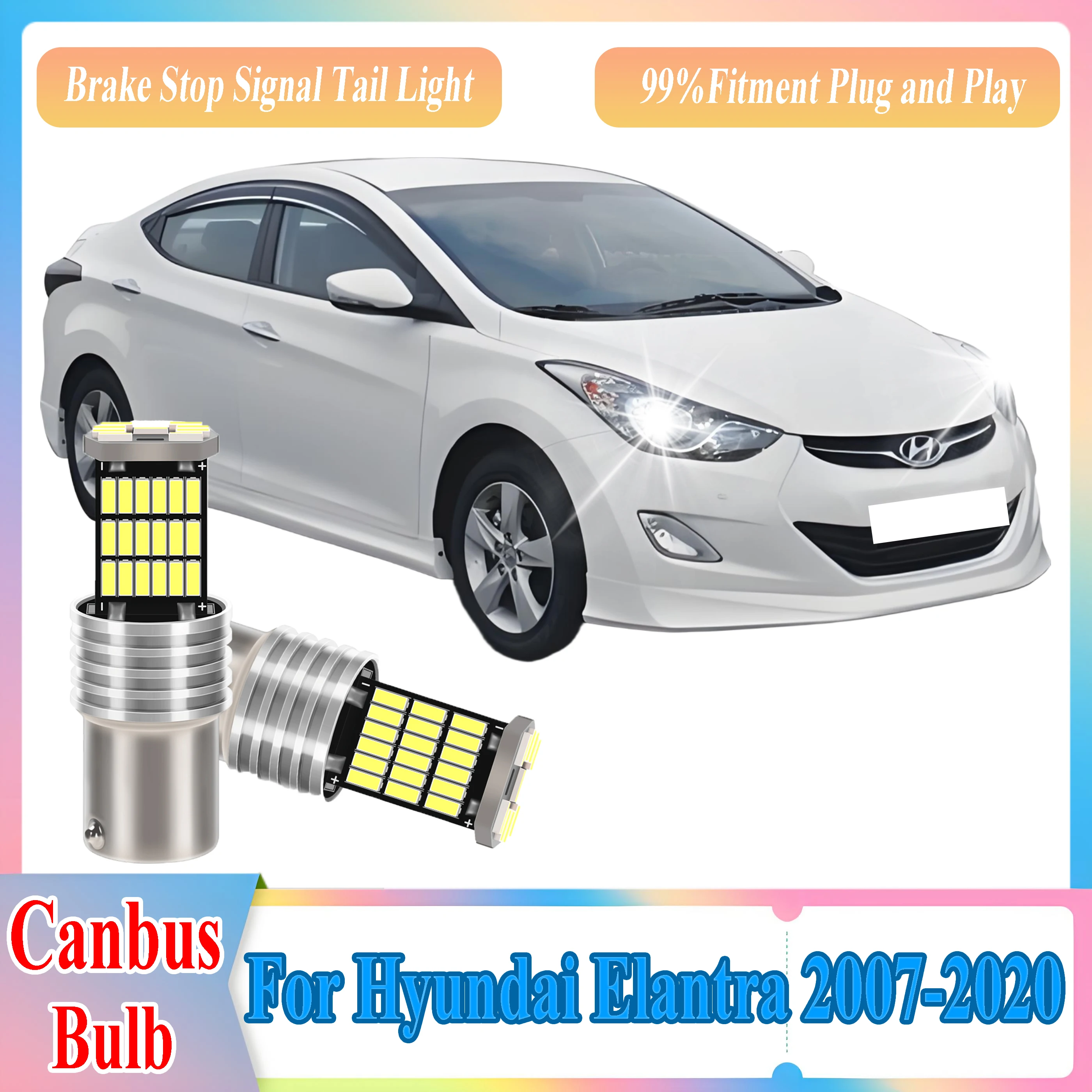 

2PCS 1157 BAY15D P21/5W LED Bulbs Car Front Turn Signal Lights For Hyundai Elantra 2007 2008 2009 2010 2011 2012 2013 2014-2020