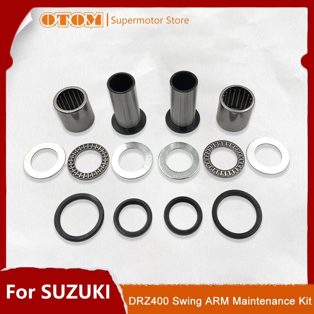 OTOM Motorcycle Swing Arm Needle Roller Bearing Bushing Oil Seal Repair Kit For SUZUKI DRZ400 DRZ400E DRZ400SM RM125 RM250 Bike