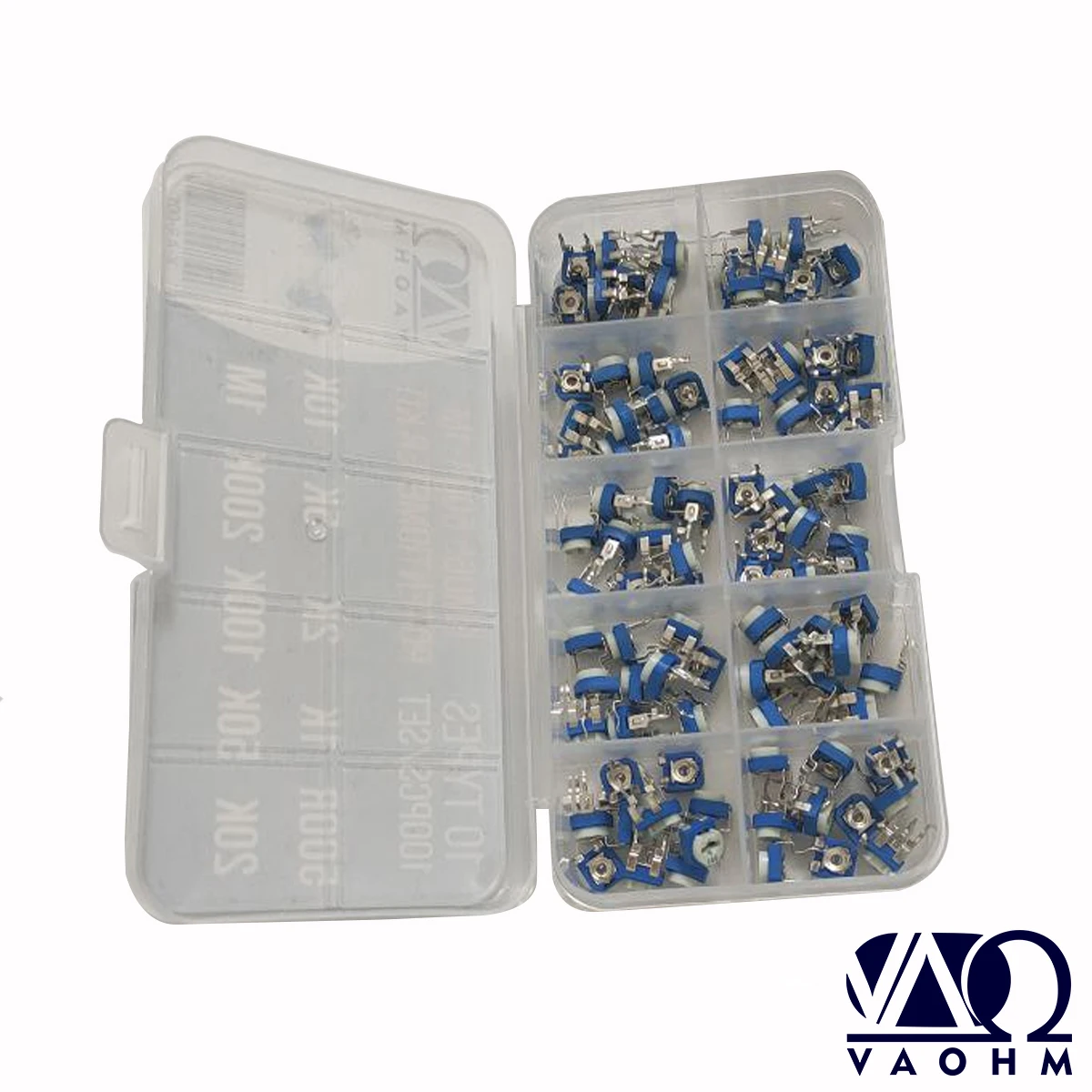 10 TYPES 100 PCS RM065 500R-1M Potentiometer Trimmer Kit