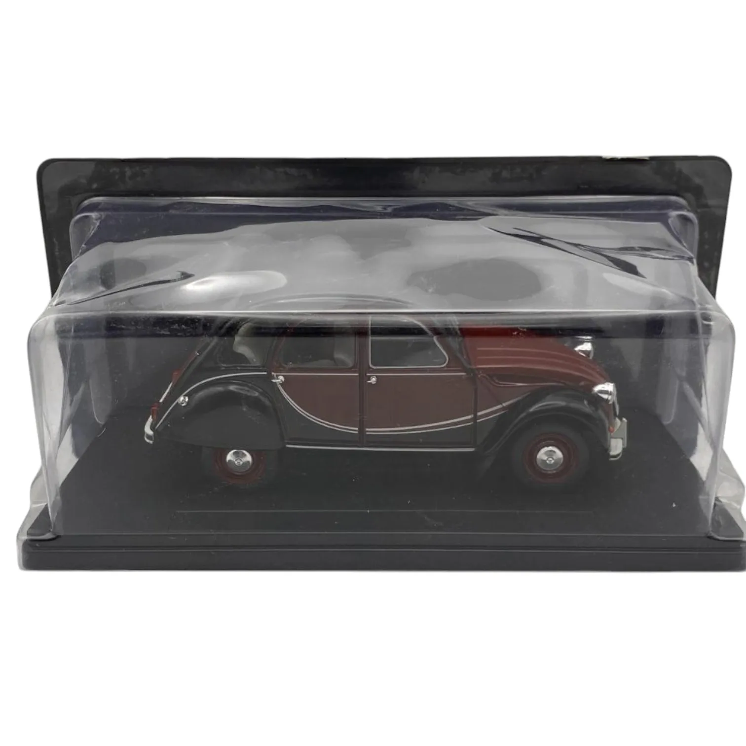 Salvat, Voiture française classique 2Cv6 Charleston, Miniature moulée sous pression, Échelle 1:24, Collection Salvat Notre amée collection de voitures sans Facículo, Emballage blister, Peut être froissé, Base