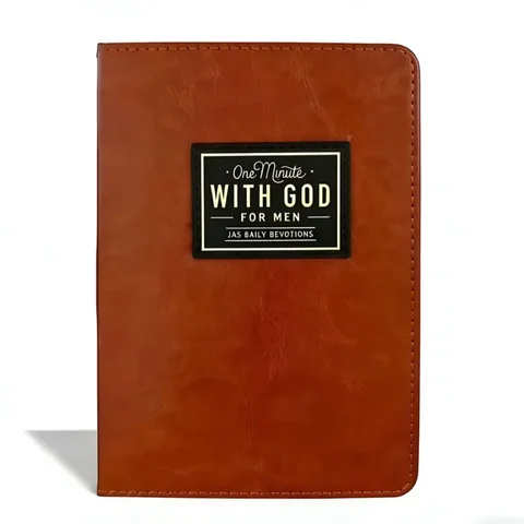 Men's 365-Day Devotional Notebook, "1 Minute with God" Portable Daily Reflections Book, Self-Improvement Office Stationery Notebook, Ideal Gifts for Him for Holidays Back-to-School
