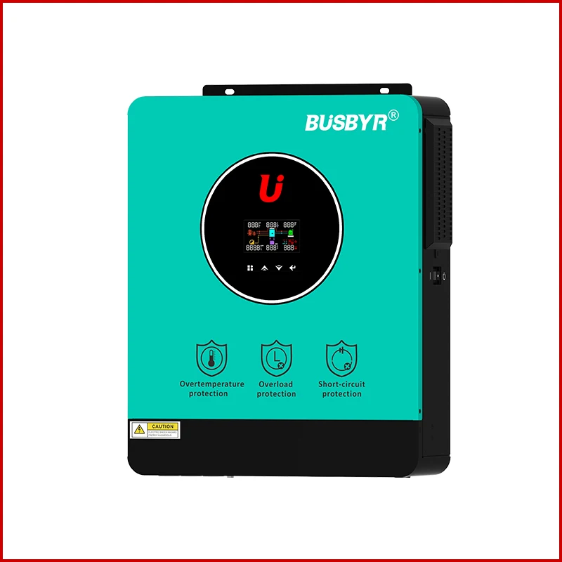 Busbyr 4.2KW 8.2KW Hybrid Solar Inverter 24V 48V 220V 500VDC Dual 160A MPPT Solar Charger Pure Sine Wave Hybrid Inverter WIFI