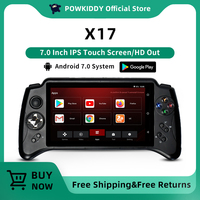 POWKIDDY New X17 Android 7.0 Retro Handheld Video Game Console 7-inch IPS Touch Screen MTK 8163 Quad Core 2G RAM 32G ROM