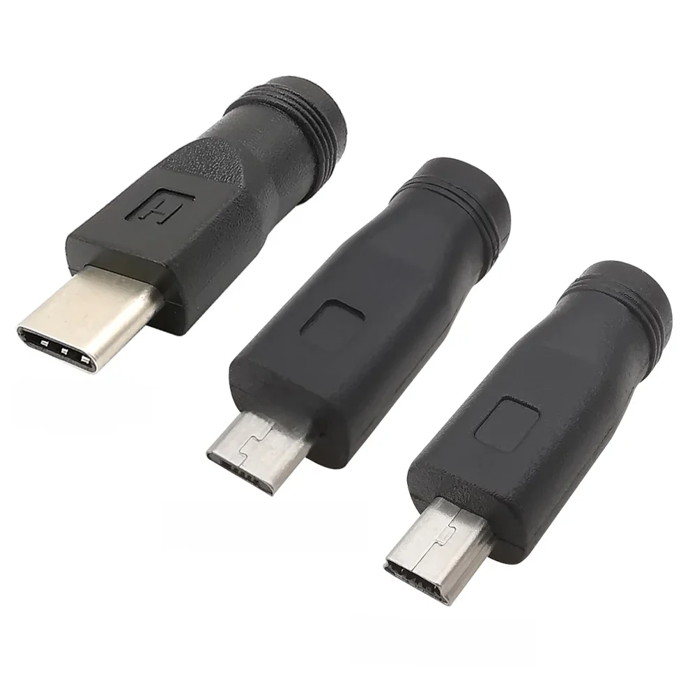 1/2/5pcs DC-Netzteil Konverter Typ-C USB-Stecker auf 5,5x2,1mm Buchse Stecker 5.5*2,1mm für Laptop
