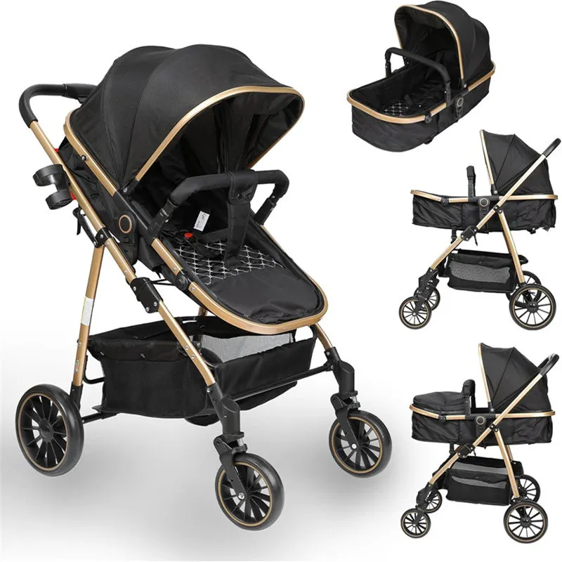 Baby Stroller 2 in 1 With Car Seat Luxury Baby Carriage Two-way Stroller Shock Absorber For Newborn Trolley Pushchair folk