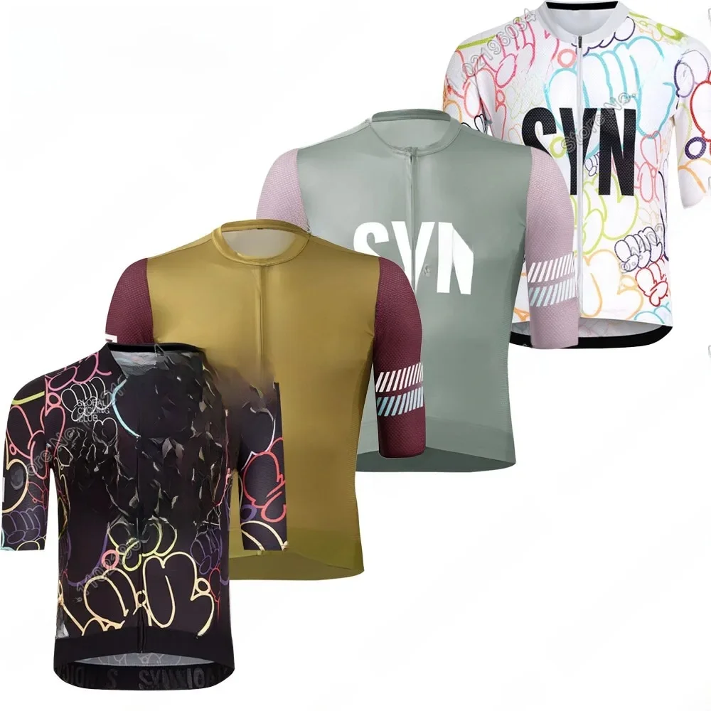 AliExpress NONE Syn 2025 Cycling Jersey Short Sleeve Summer Men Women Brown Orange Clothing Road Bike Shirt Bicycle Tops MTB Wear Uniform Ropa