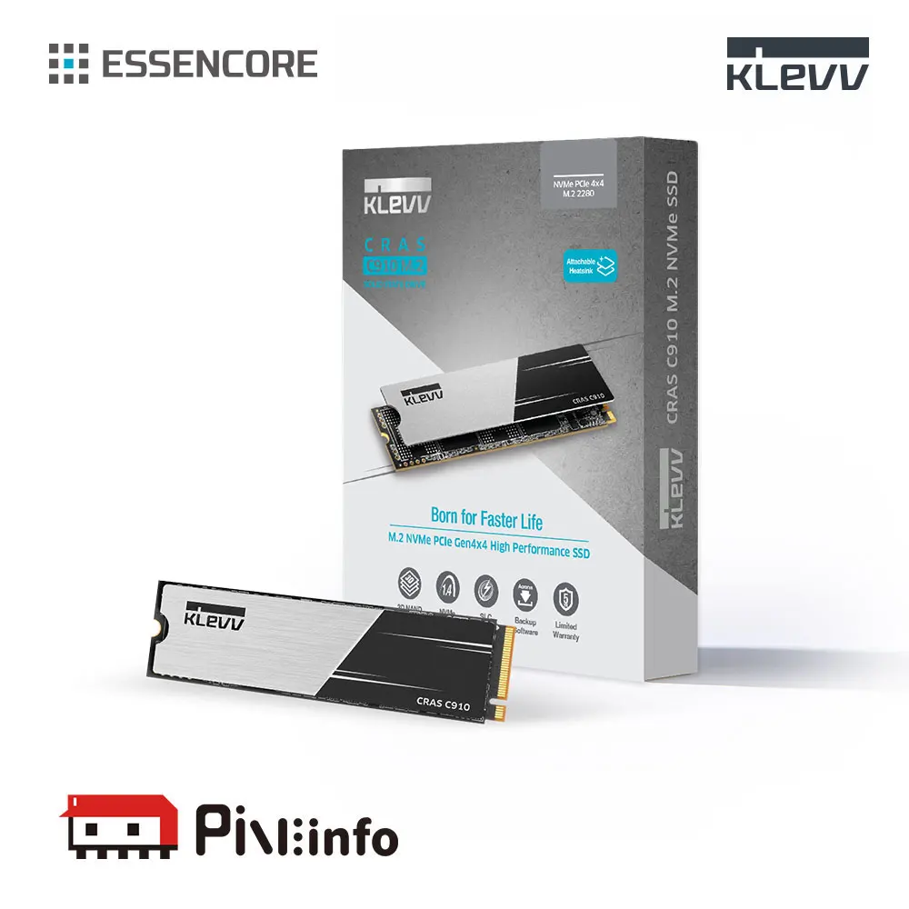 에센코어 KLEVV CRAS C910 500G/1TB/2TB PCIe M.2 NVMe TLC 파인인포