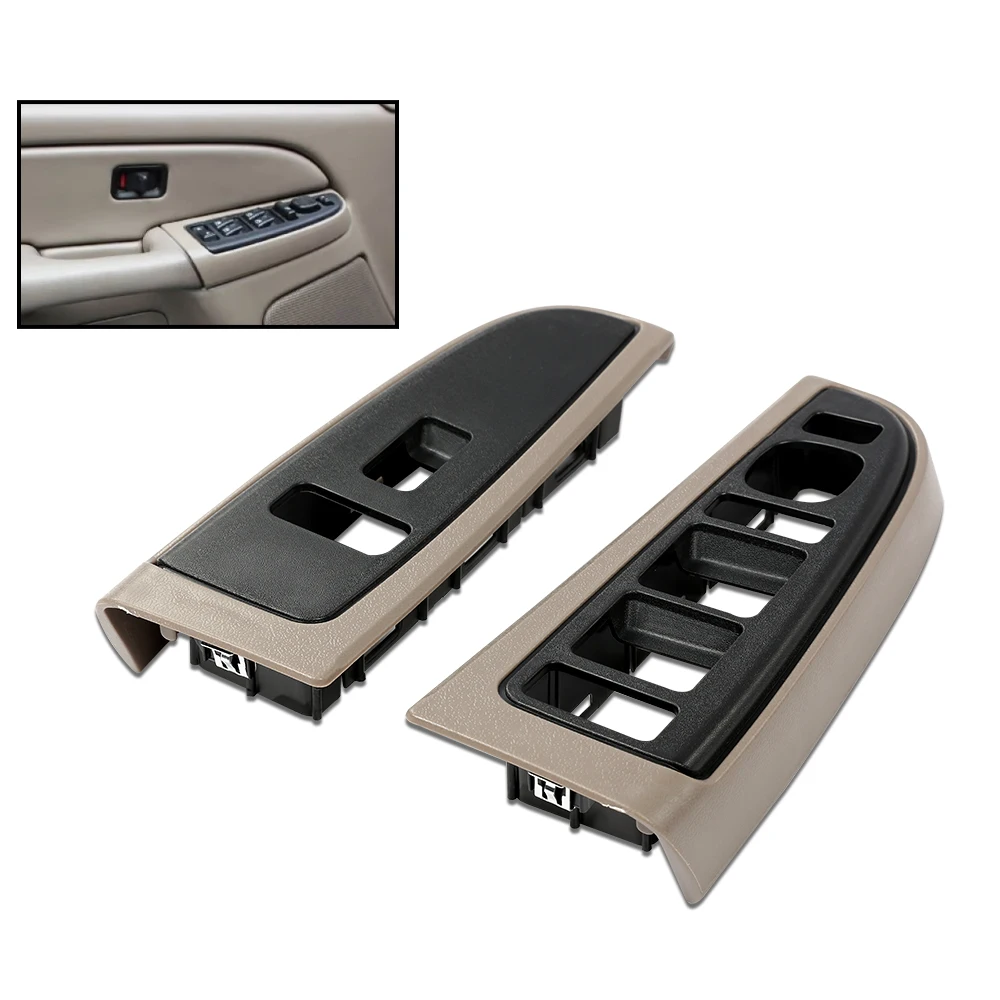 

Комплект из 2 накладок на переключатели стеклоподъемников для Chevrolet Silverado/Sierra 2003-2007, коричневый, 89045128, 89045121, прочный | Кроссдизайн