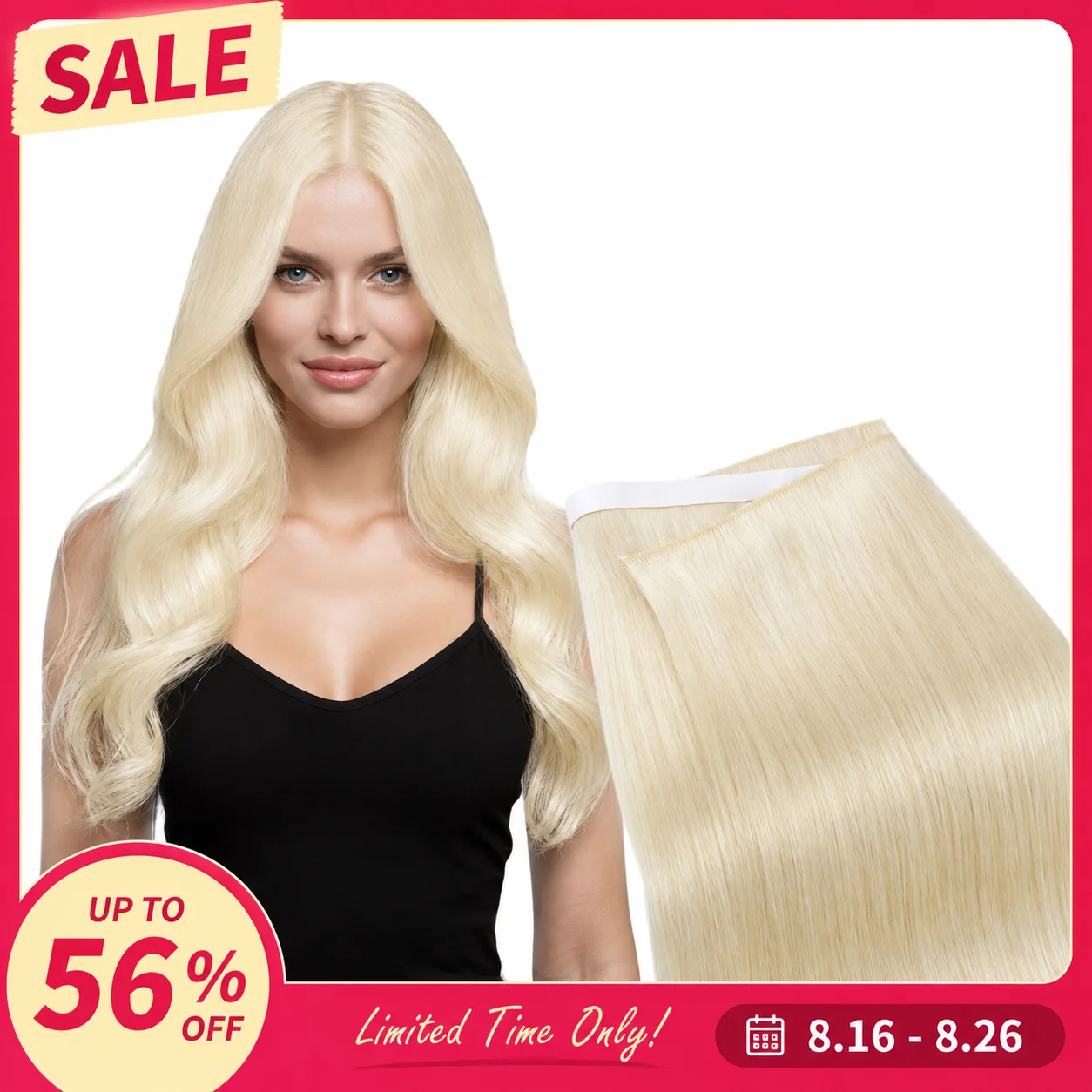 Moresoo Tape in Weft Hair Extensions Genius Weft 50G One Piece Long Tape Weft Invisible Skin Wef Echthaarverlängerungen Natural