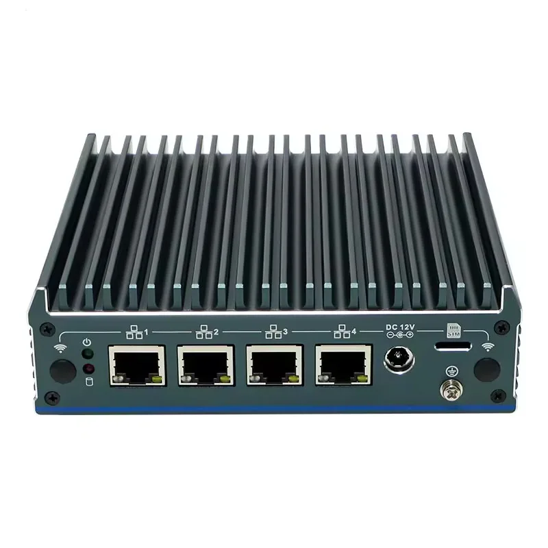 12th Gen Intel N100 Fanless Mini PC 4x 2.5G LA NVMe pfSense OPNsense Industrial Firewall Router