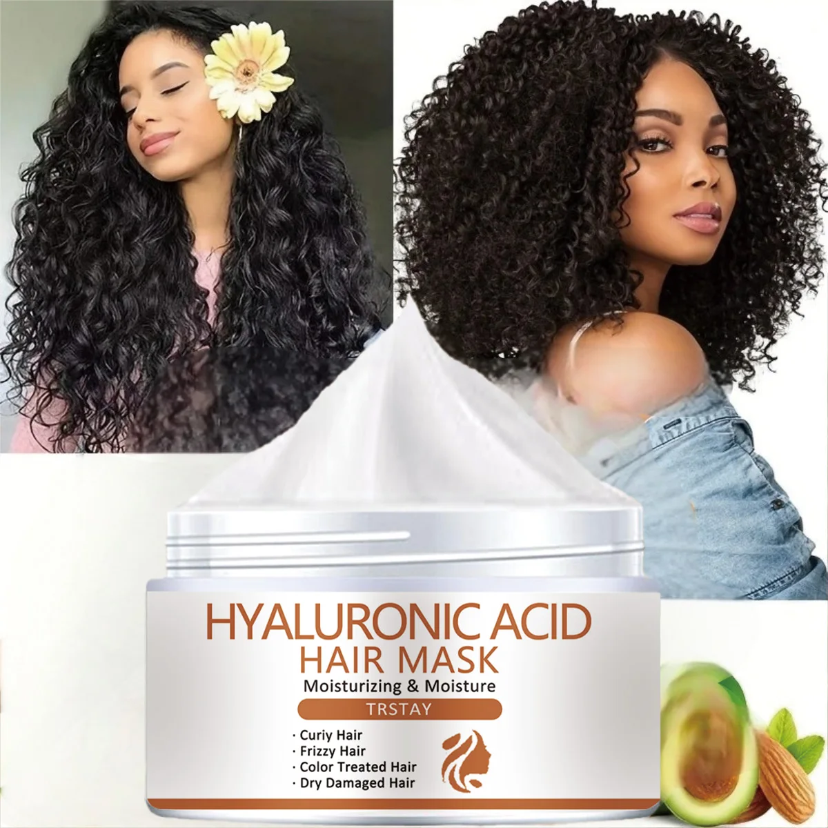 Hair Treatment For Dry Damaged Hair Deep Hydration Smooth Easy To Comb Repair Curly Hair - Image 3