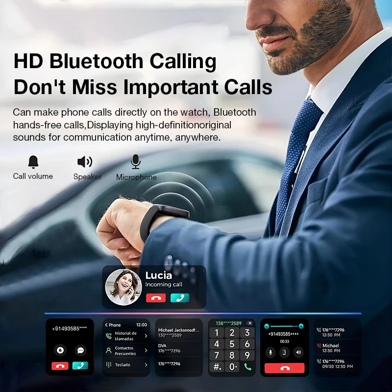 KHwatch GTS Man Watches 1.83"Large Screen Bluetooth Call Message Reminder  IP67 Sports Waterproof Watches For Boy Teen Man Kids