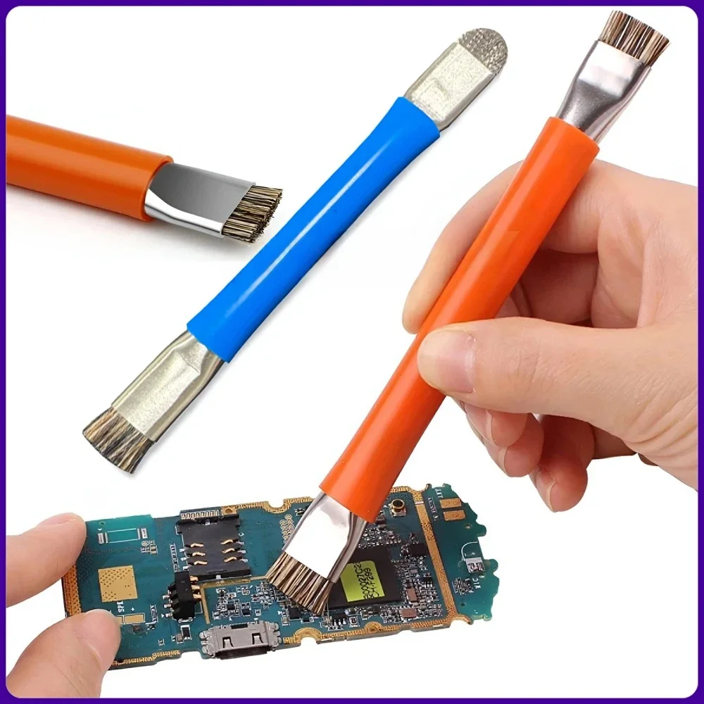 Antystatyczna szczotka ESD z podwójną/pojedynczą głowicą do płyty głównej telefonu PCB płytka drukowana PC narzędzie do czyszczenia klawiatury zestawy narzędzi ręcznych — zdjęcie 2