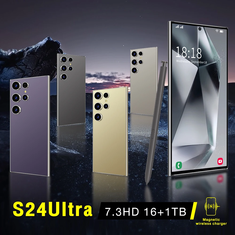 2025HOT S24 Ultra Smartphone 7.3inch Full Screen 4G/5G Global Version Cell Phone 16TB+1TB 6800mAh Mobile Phones 108MP Celulares