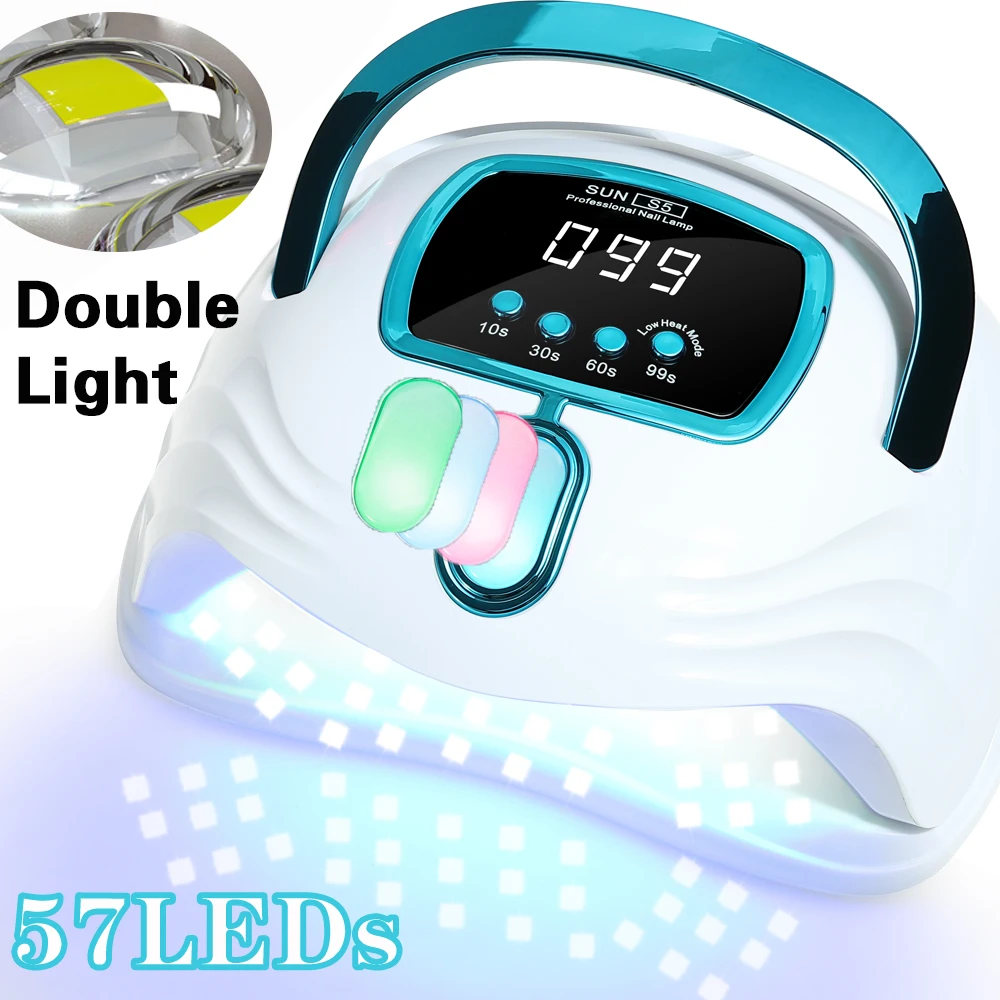 NEW UV Gel Nail Lamp 268W LED Nail Light Fast Dryer for Gel Polish Curing with 4 Timers Portable Large Space Automatic Sensor