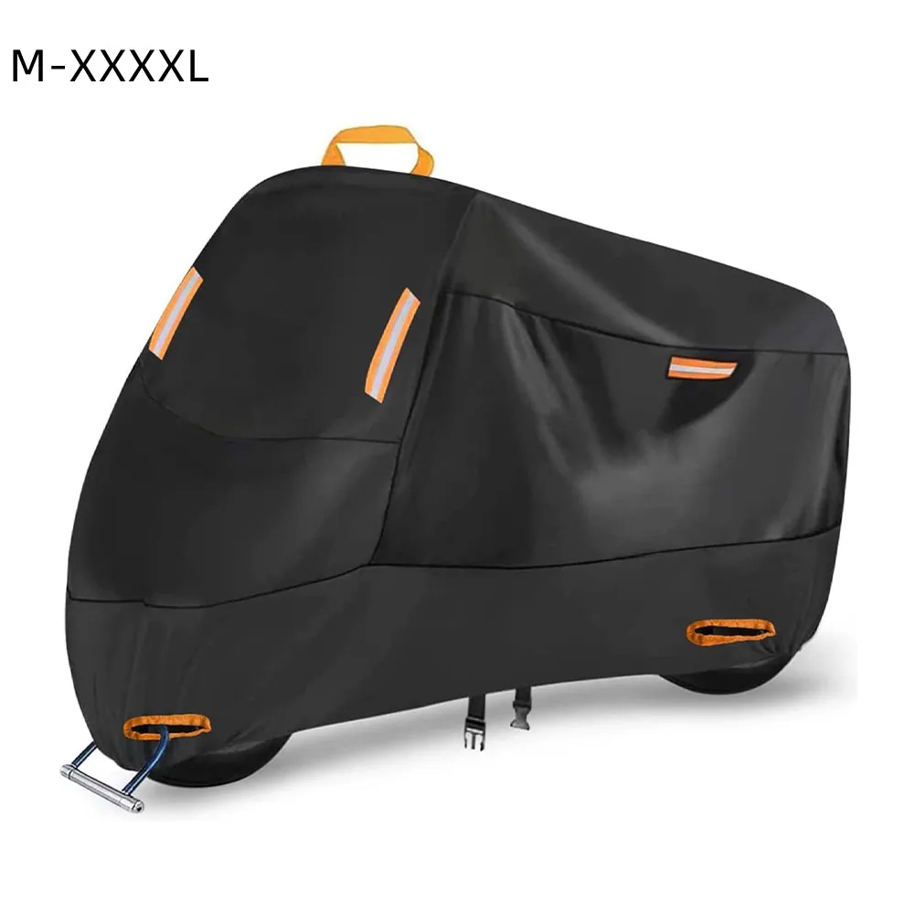 Motorcycle Cover All Season Waterproof Universal Outdoor Protection Against Dust Debris Uv Protection 210D Thick Oxford M-XXXXL