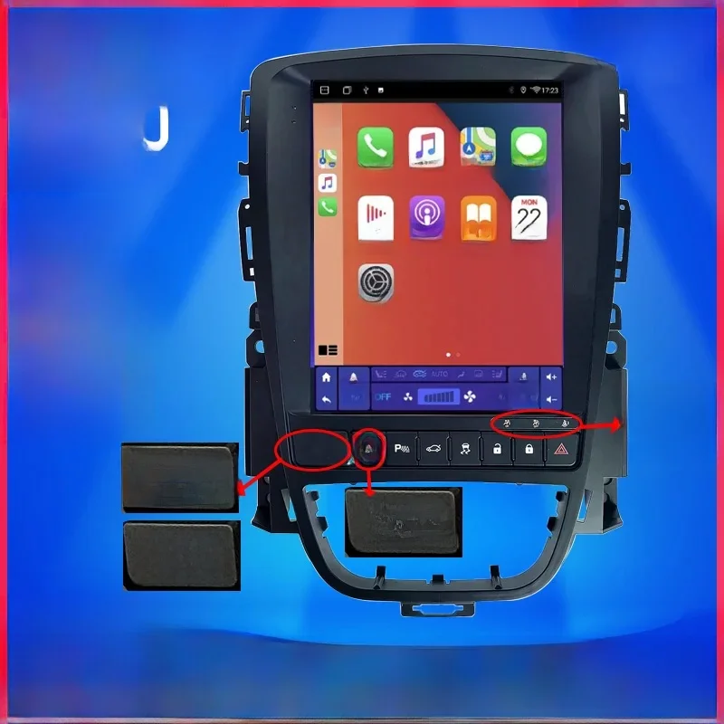 Android 14 Auto Multimedia GPS Voor Opel Astra J Vauxhall Buick Verano 2010-2017 Radio Verticaal Scherm Carplay Tesla stijl ECO - afbeelding 2