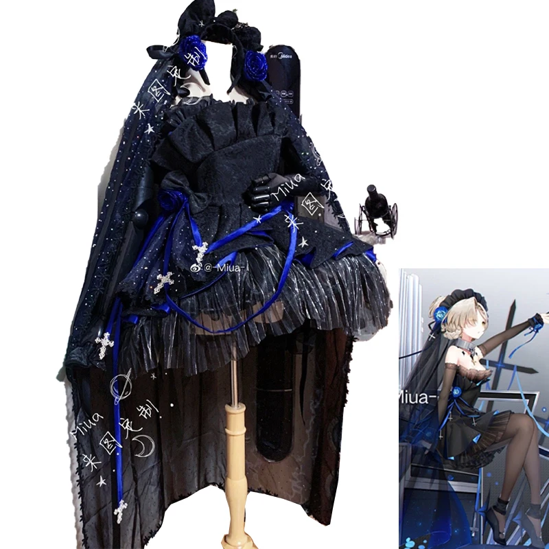 

Custom Made Amur Lane Sheffield Cosplay Costume Black Party Dress Wedding Uniform Women Anime Outfits Halloween Suits Tailor Cos