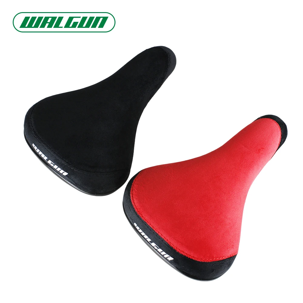 AliExpress WALGUN BMX Bike Saddle Black/Red for Fixed Gear BMX Bicycles Saddles Flannelette Suede Cover Soft Railed Seat Wheelie Seats