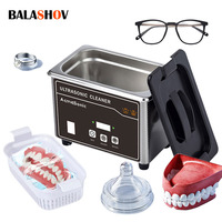 35W Ultrasonic Bath 800ml Ultra Sonic Cleaner Washing Jewelry Dental Ultrasonic Cleaning Machine High Frequency 40kHz 220V EU