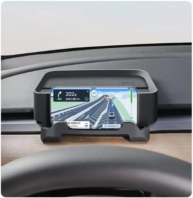 Supporto per telefono Tesla Model Y Model 3 con vassoio in silicone, scatola per fazzoletti, occhiali da sole, per accessori interni Tesla