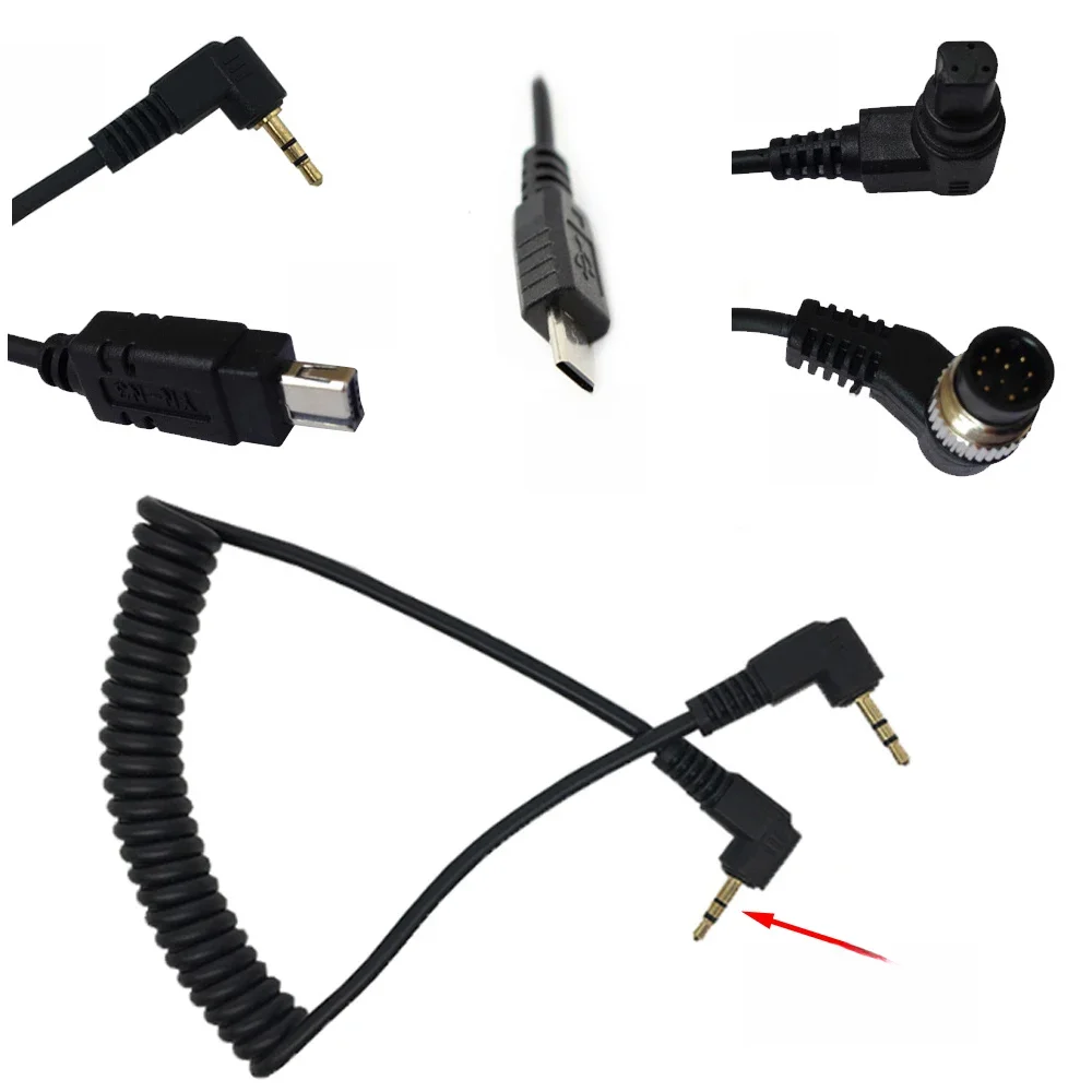 2,5 mm zdalny spust migawki Kabel łączący C1 C3 N1 N3 S2 do Canon Nikon Sony Pentax — zdjęcie produktu 7