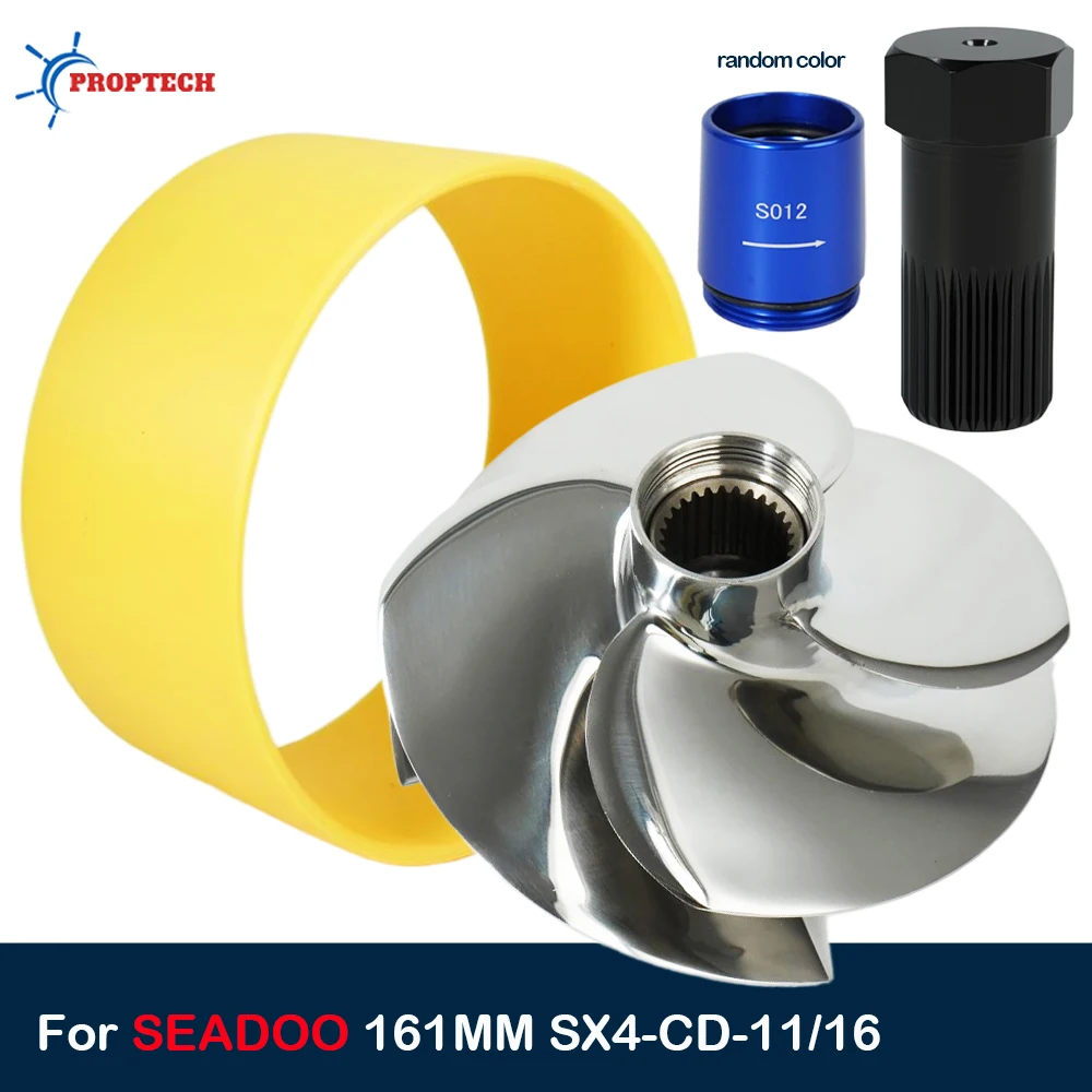 Replaced Solas SX4-CD-11/16 For Seadoo Jet Ski Impeller Kit 4 Blades 161mm GTR GTX WAKE PRO 230 RXP-X RXT-X GTX LIMITED 300