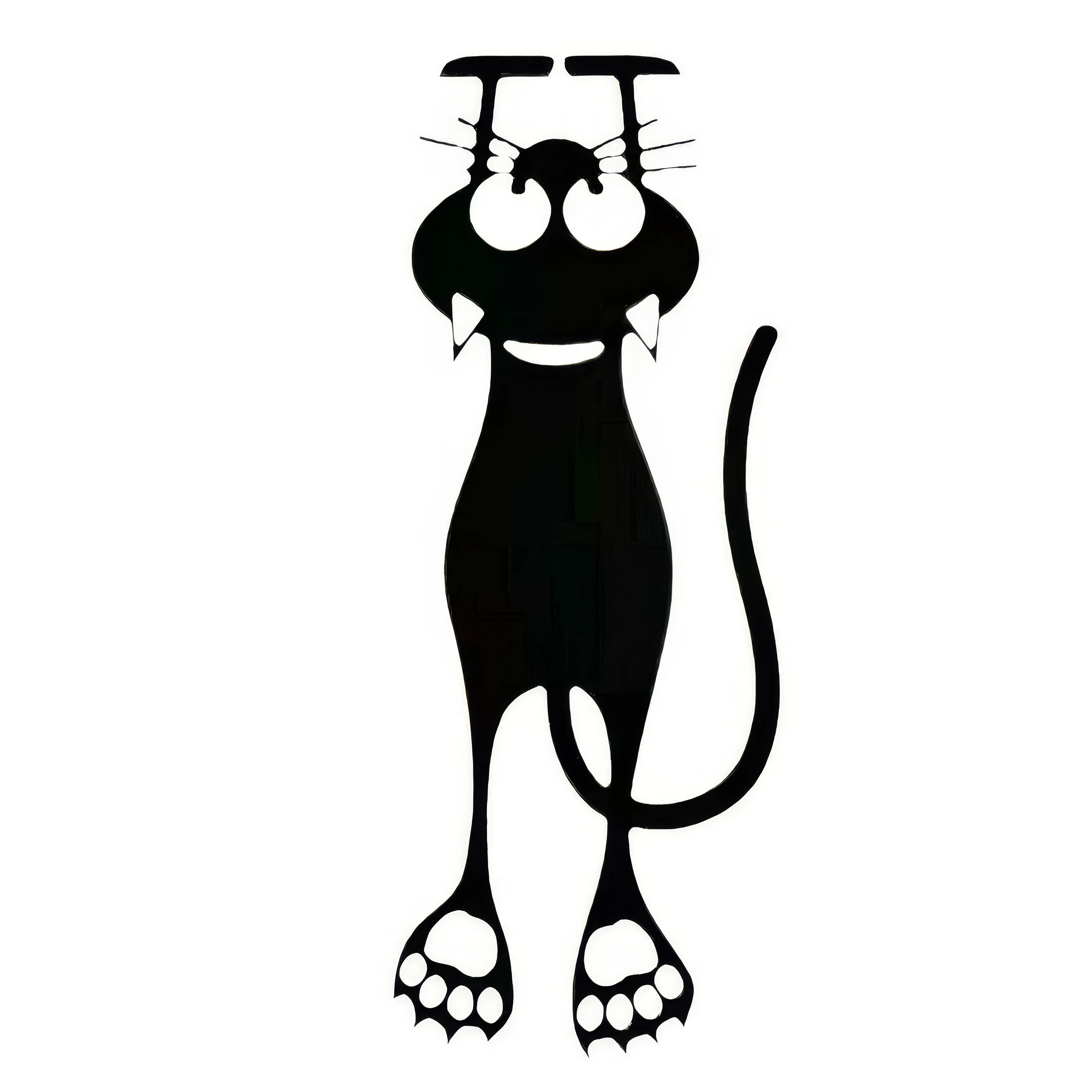 2 إشارة مرجعية على شكل قطة سوداء، تصميم أنيق على شكل قطة، إشارة مرجعية متينة، مناسبة للكتب والمدارس والمكاتب والإشارات المرجعية المزخرفة #4