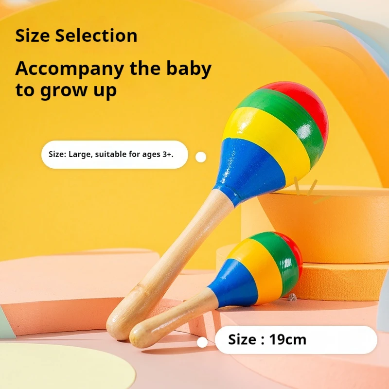Sand Hammer Wooden Children Orff Instruments Entertainment Style Random Unisex Hand Held Percussion Musical Instrument