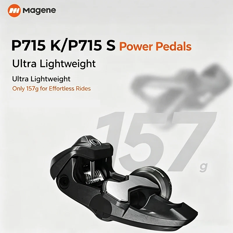 MAGENE P715 Dual-Sided Power Meter Pedals Bluetooth ANT+ ±1% Accuracy Road Bike Cycling Cadence Senso