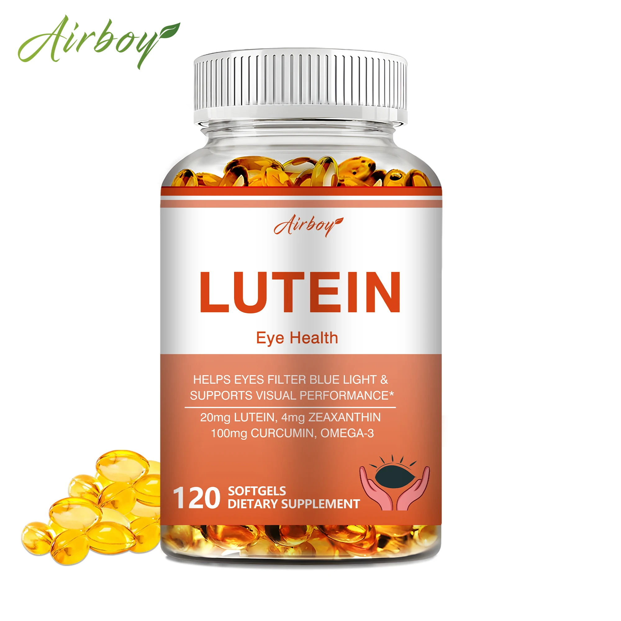 Lutein Capsules - with Zeaxanthin, Vitamin E - Blue Light Protection, Healthy Vision, Relieve Eye Fatigue - 120 Capsules