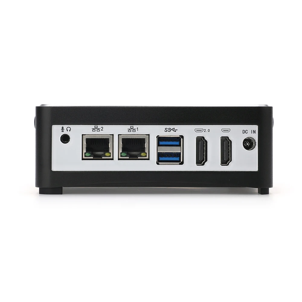 Matériel pare-feu, Explo, HUNmersible RS50,Intel Celeron J4125, Appareil de sécurité réseau, Routeur PC,AES-NI, 2xI211,4USB,2COM,Type-C,2HDMI