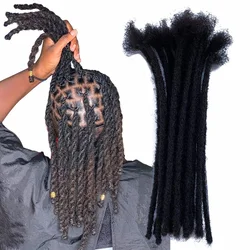 Extensiones de rastas de cabello humano 0,6 para mujer, 100% cm, cabeza completa hecha a mano, Humana permanente, venta al por mayor